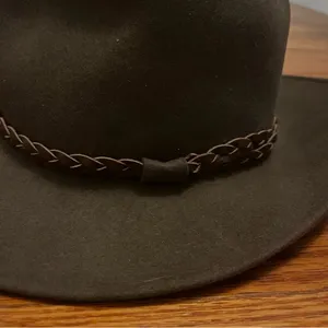 Brown Fedora Hat 100% Wool Made in USA small thumbnail 6