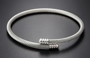 Twisted Cable Silver Open Cuff Bracelet thumbnail 1
