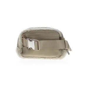 Lululemon Ivory Sherpa Fleece Belt Bag Crossbody Waist Pack Neutral Cream thumbnail 2