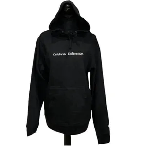 Petals and Peacock Oversized Unisex Black Hoodie(Size Small) thumbnail 2