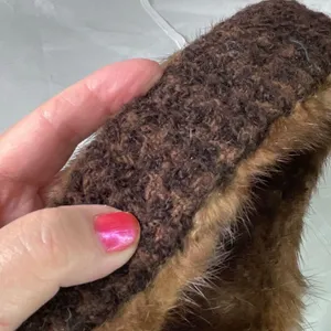 Vintage brown mink collar with hook closure Brown thumbnail 6