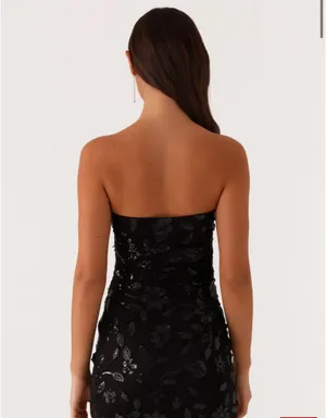Peppermayo Exclusive - Moorey Beaded Mini Dress - Black thumbnail 2