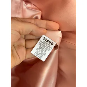 STAUD Silvia Mini Dress Petal Pink Satin Strapless Cocktail Party Size 4 thumbnail 5