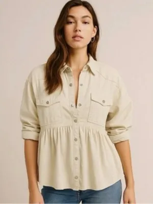 We The Free Dylan Peplum Babydoll Snap Front Jacket thumbnail 1