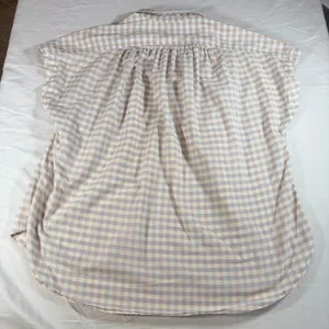 BDG Urban Outfitters womens gingham high low button front blouse. Size M. thumbnail 2