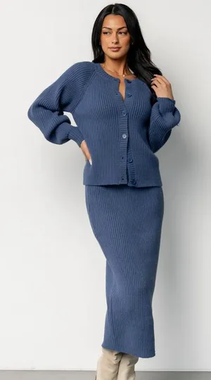 Baltic Born Blue Knit Skirt Set thumbnail 1