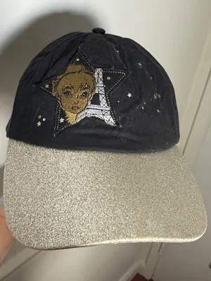 Disneyland Paris Black and Gold Glitter Cap with Star Embroidery Adult OS thumbnail 1