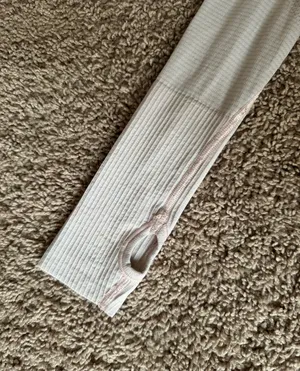 Lululemon Swiftly Tech Long Sleeve Shirt White and Light Pink thumbnail 4