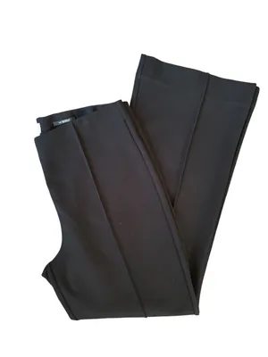The Margot Kick-Flare Cropped Pants by Maeve Sz M Black Stretch Knit thumbnail 4