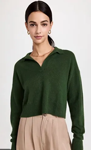 Reformation Cashmere Polo Sweater thumbnail 1