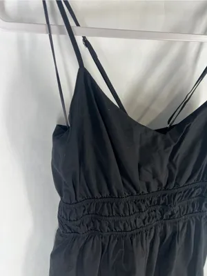 Anthropologie Somerset Tier Spaghetti Strap Mini Dress Black Size L thumbnail 3