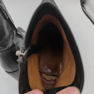 Frye Flynn Short Black Leather Pointed Toe Ankle Boots 8M 3470885-BLK thumbnail 6