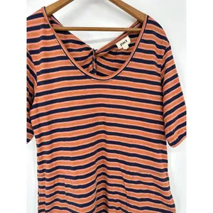 Pact Women's Size M Harvest Stripe Avery Dress‎ Organic Cotton Twist Back Earthy thumbnail 11