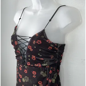 Urban Outfitters Mini Dress Juniors Size Small Black Floral Mesh Y2K Whimsigoth thumbnail 5