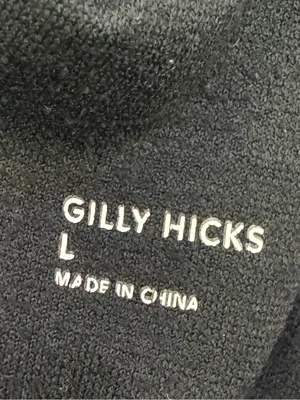 GILLY HICKS Ribbed Racerback Crop Top Brami L Black NWOT thumbnail 3