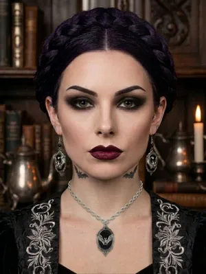 Retro‎ Gothic Style Oval Vampire Bat Pendant Necklace Fashion Collarbone Chain thumbnail 10