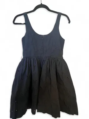 Abercrombie Navy Eyelet Dress thumbnail 3