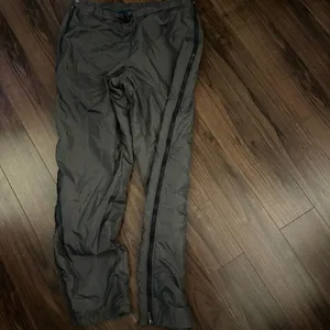 Patagonia gray windbreaker fleece lined zipper pants snow large thumbnail 4