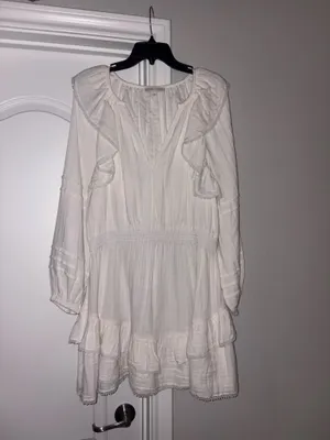 Boutique White Ruffle Dress thumbnail 2