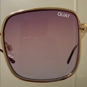 Quay Australia Gold Frame Sunglasses with Purple Lenses thumbnail 11
