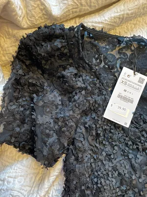 ZARA Puff Sleeve Top thumbnail 3