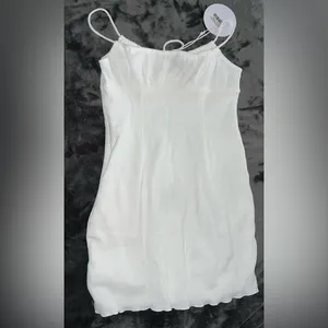 Princess Polly Slow Dancing Mini Dress in White Size 6 New with tag thumbnail 13