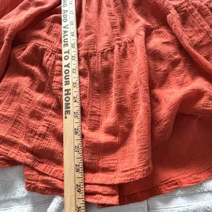 ASOS Orange Off Shoulder Mini Dress Size 14 Boho Peasant Tiered Dress thumbnail 5
