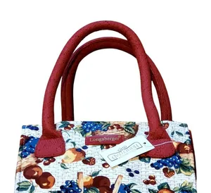 New Longaberger Homestead Collection Fruit Handbag Purse Tote Bag Small thumbnail 10