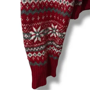 Jessica Simpson | EUC Cotton Red & Cream Let It Snow Holiday Sweater (size XL) thumbnail 6