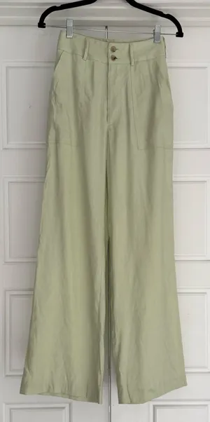 Antonio Melani High Rise Wide Leg Linen Blend Trousers NWT - size 0 thumbnail 1