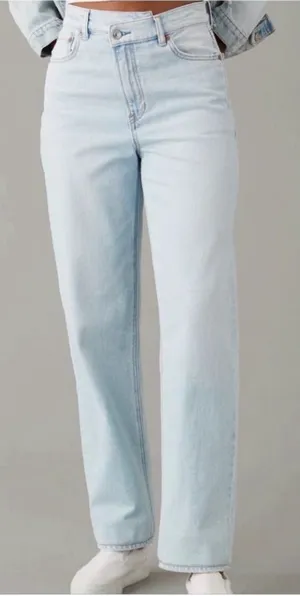 American Eagle Highest Rise Baggy Straight Jeans Crossover Strigid Womens 2 thumbnail 1