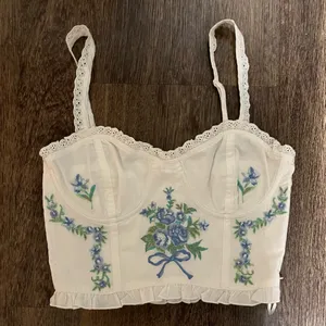 Altar'd State Ingrid Embroidered Corset Top thumbnail 2
