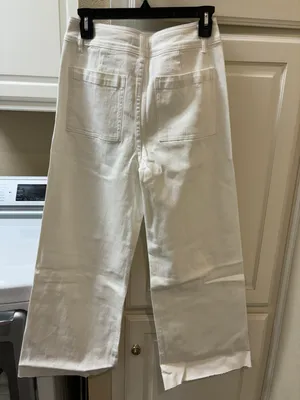 Grey Bandit MIOU MUSE White Wide Leg Denim Pants thumbnail 4