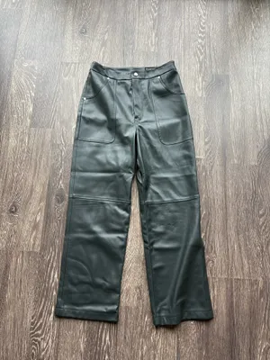 BLANK NYC Green leather pants thumbnail 2