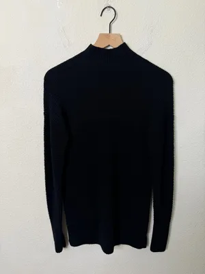 Lululemon Warm & Restore Sweater Black Washable Merino Wool Turtleneck‎ Size 2 thumbnail 3