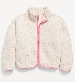 Gap Cozy Sherpa Printed Zip-Front Jacket For Girls thumbnail 1