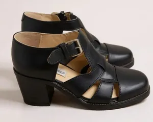 Steve Madden Leather Heeled Fisherman Sandals - Grunge Academia Retro 90s Y2K 6 thumbnail 1
