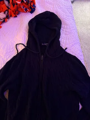 Brandy Melville Navy Zip-Up thumbnail 1