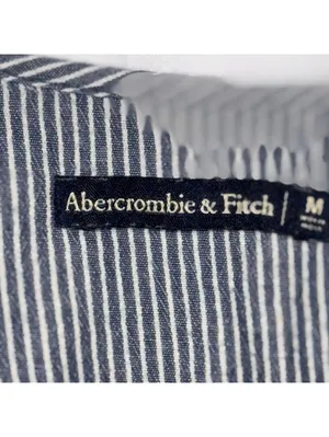 Abercrombie & Fitch Embroidered Striped Peasant Blouse Size Medium thumbnail 5