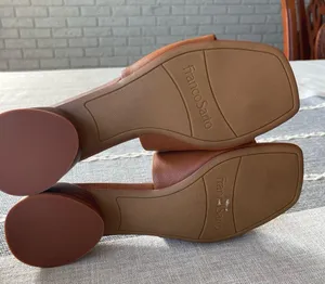 NEW Franco Sarto Loran Sandals in Brown Leather Size 8.5 Wide thumbnail 8