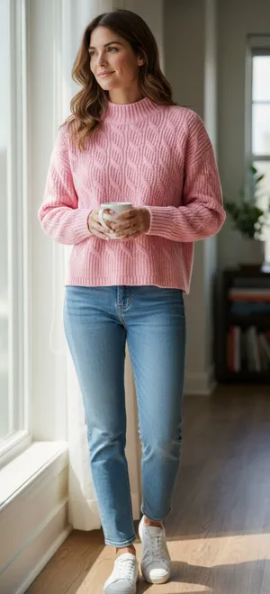 J. Crew Cotton Blend Cable Knit Mock Neck Sweater Bright Peppermint Size Small thumbnail 1
