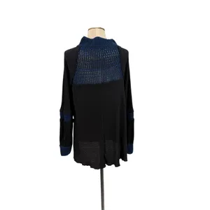Free People Snow Day Thermal Tunic Black Blue Long Sleeve Top‎ Size Medium thumbnail 7