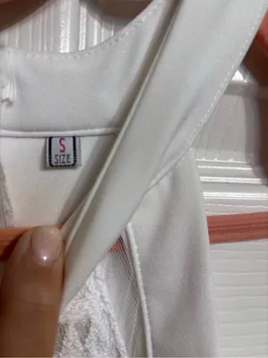 Missguided White Lace Halter Skater Dress Rush Week Bridal Wedding EUC Size S thumbnail 15