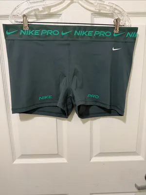 Nike Pro Teal and Emerald Compression Shorts. thumbnail 2