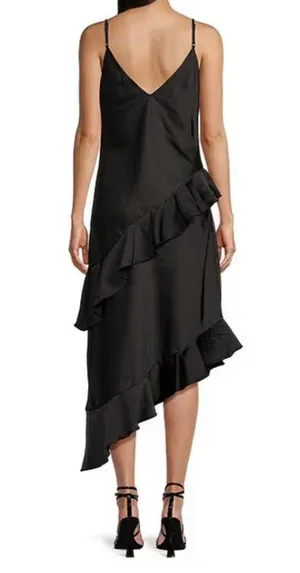 Gianni Bini Black Ruffle Midi Dress thumbnail 3