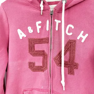 Abercrombie & Fitch Womens Y2K‎ 2000s Preppy Full Zip Hoodie Sweatshirt Size L thumbnail 2