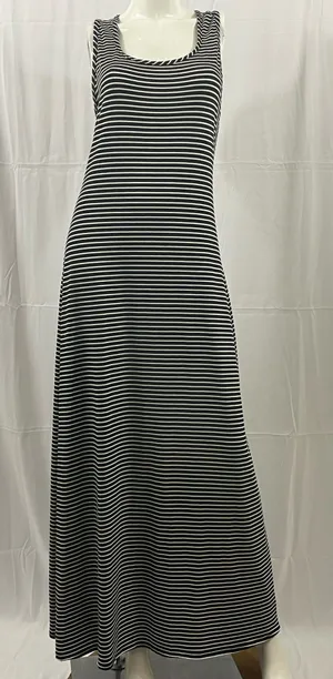 Black and White Striped Maxi Dress thumbnail 1
