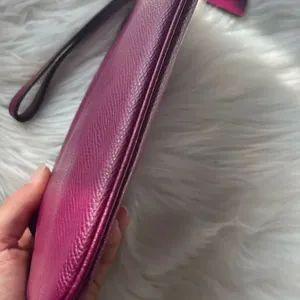 Coach Burgundy Crossgrain Clutch Wristlet Wallet 9x5 thumbnail 5