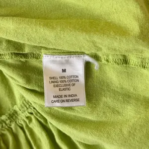 Dizzy Lizzy Mini Dress Med babydoll Green Ruffle Lace Up‎ Back Cotton Summer thumbnail 9