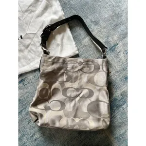 Coach Silver Gray Penelope Optic Jacquard C Monogram Hobo Shoulder Bag F17476 thumbnail 3